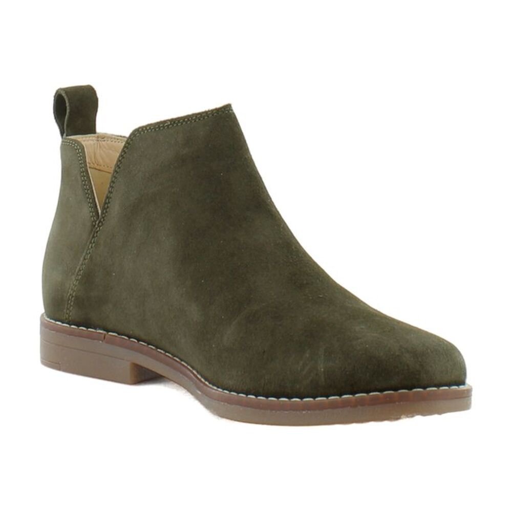 Hush Puppies Mazin Cayto Bootie Dark Olive Suede